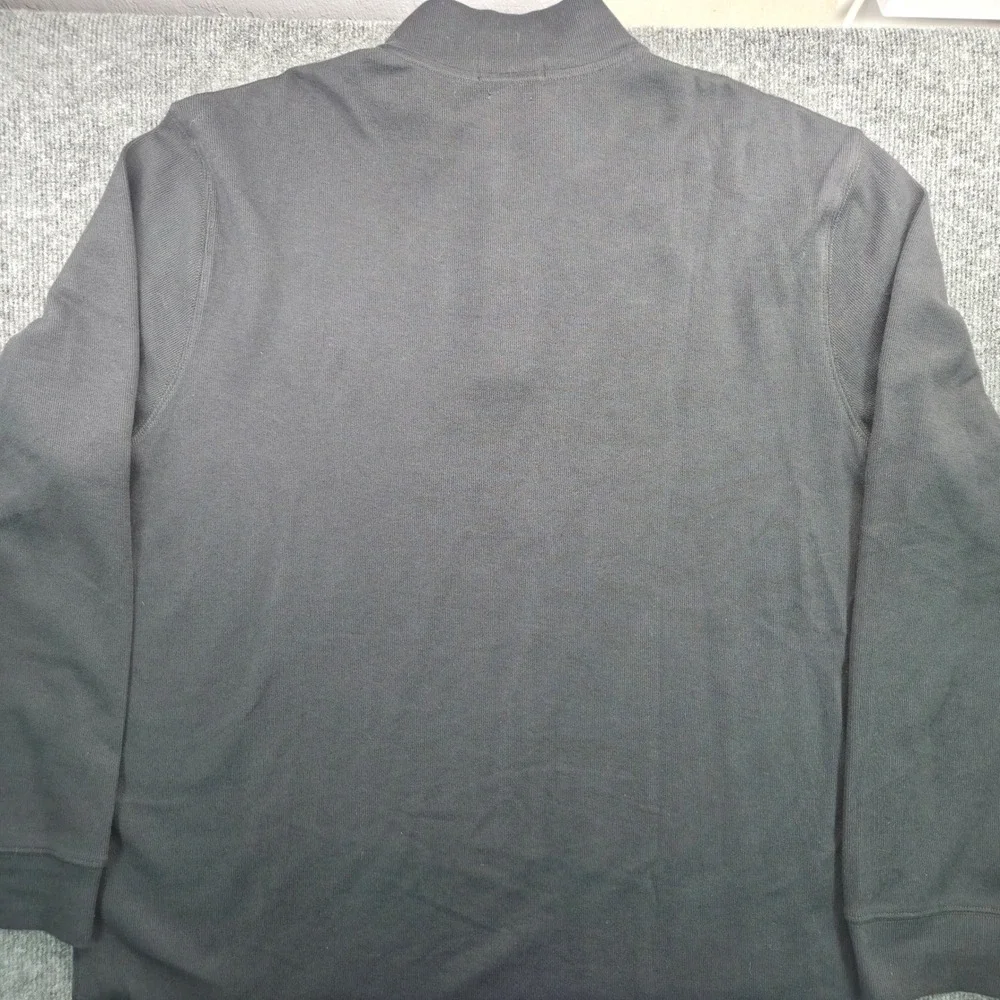 Polo Ralph Lauren Quarter Zip Mens XL Black Cotton‎ Estate Rib Pullover Sweater